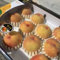 (황귀비) 굵은황도복숭아 10개 4kg 1박스 단단말랑쫀득쫀득~